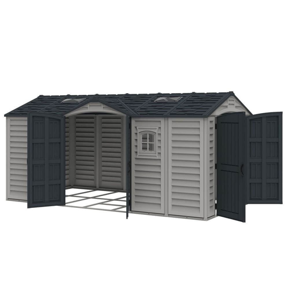 Duramax Apex Pro Rectangular Vinyl Garden Shed 4.8m x 2.5m 40216