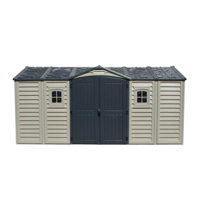 Duramax Apex Pro Rectangular Vinyl Garden Shed 4.8m x 2.5m 40216