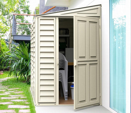 Duramax Sidemate Lean To Plastic Shed 1.2m x 2.4m Ivory