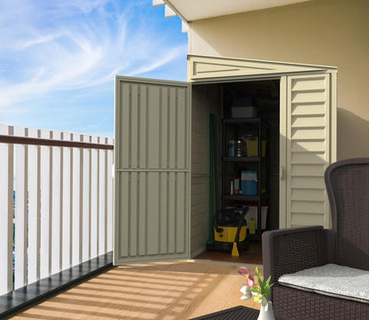 Duramax Sidemate Lean To Plastic Shed 1.2m x 2.4m Ivory