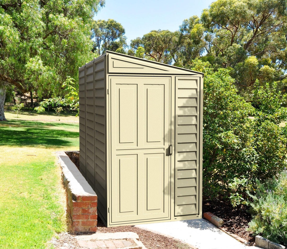 Duramax Sidemate Lean To Plastic Shed 1.2m x 2.4m Ivory