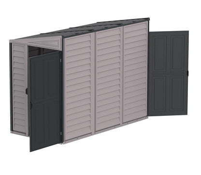 Duramax Sidemate Plus Lean To Plastic Shed 1.2m x 2.4m Adobe