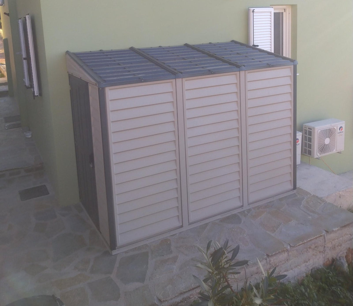 Duramax Sidemate Plus Lean To Plastic Shed 1.2m x 2.4m Adobe