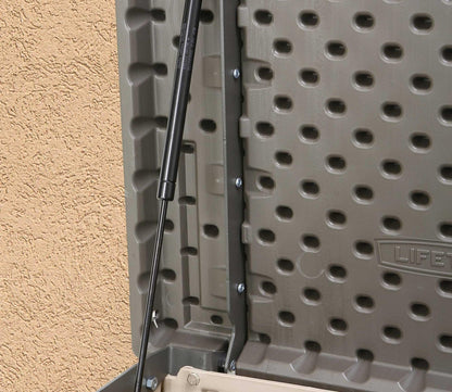Lifetime Low Garden Storage Box 1.9m x 1.1m Desert Sand