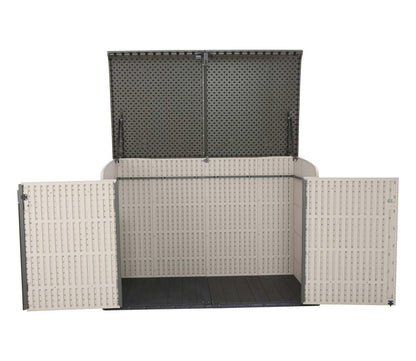 Lifetime Low Garden Storage Box 1.9m x 1.1m Desert Sand