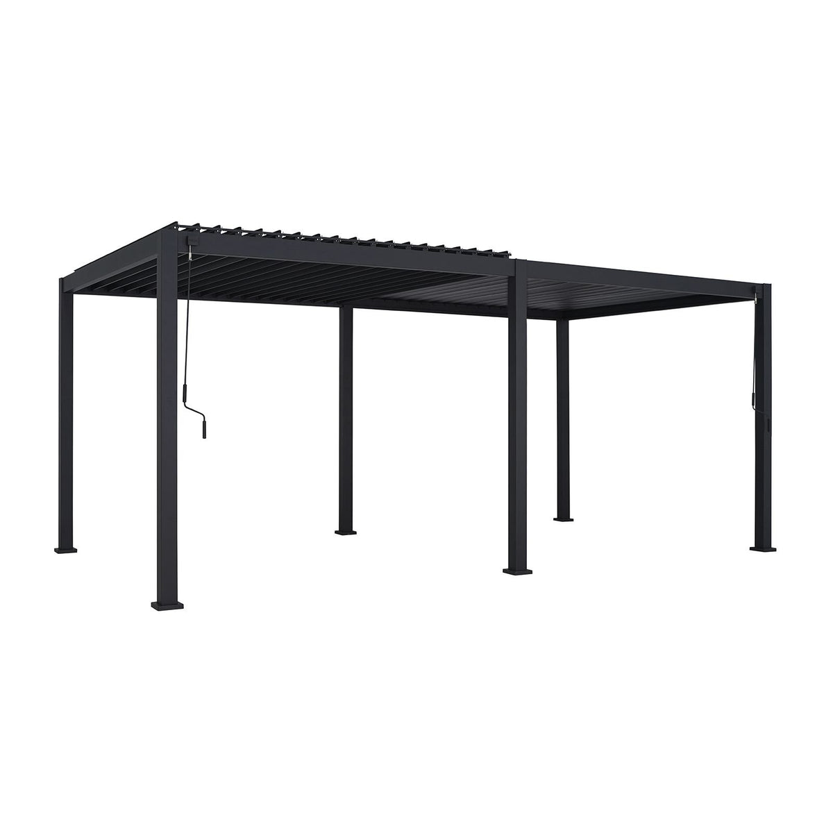 NOVA TITAN Rectangular Aluminium Louvered Pergola 7.2m x 3.6m Grey