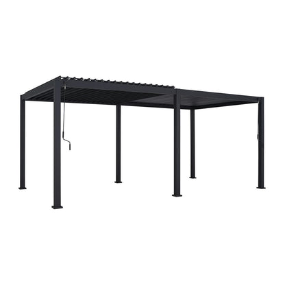 NOVA TITAN Rectangular Aluminium Louvered Pergola 7.2m x 3.6m Grey