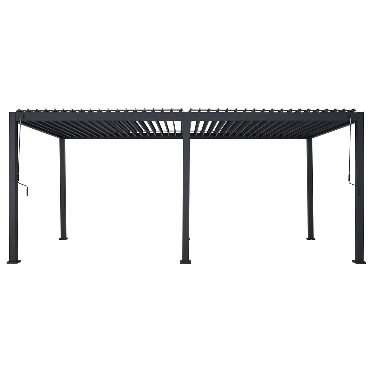 NOVA TITAN Rectangular Aluminium Louvered Pergola 7.2m x 3.6m Grey