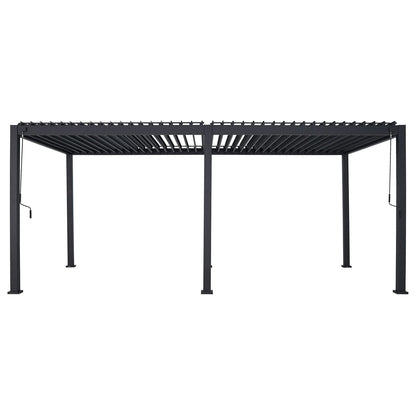 NOVA TITAN Rectangular Aluminium Louvered Pergola 7.2m x 3.6m Grey
