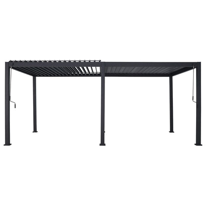 NOVA TITAN Rectangular Aluminium Louvered Pergola 7.2m x 3.6m Grey