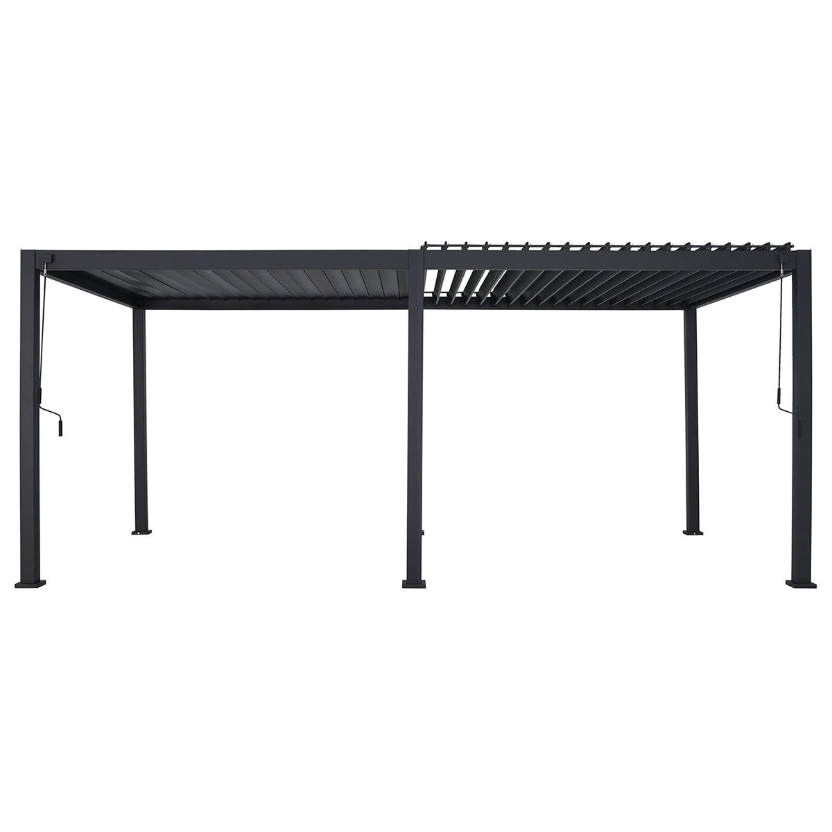 NOVA TITAN Rectangular Aluminium Louvered Pergola 7.2m x 3.6m Grey
