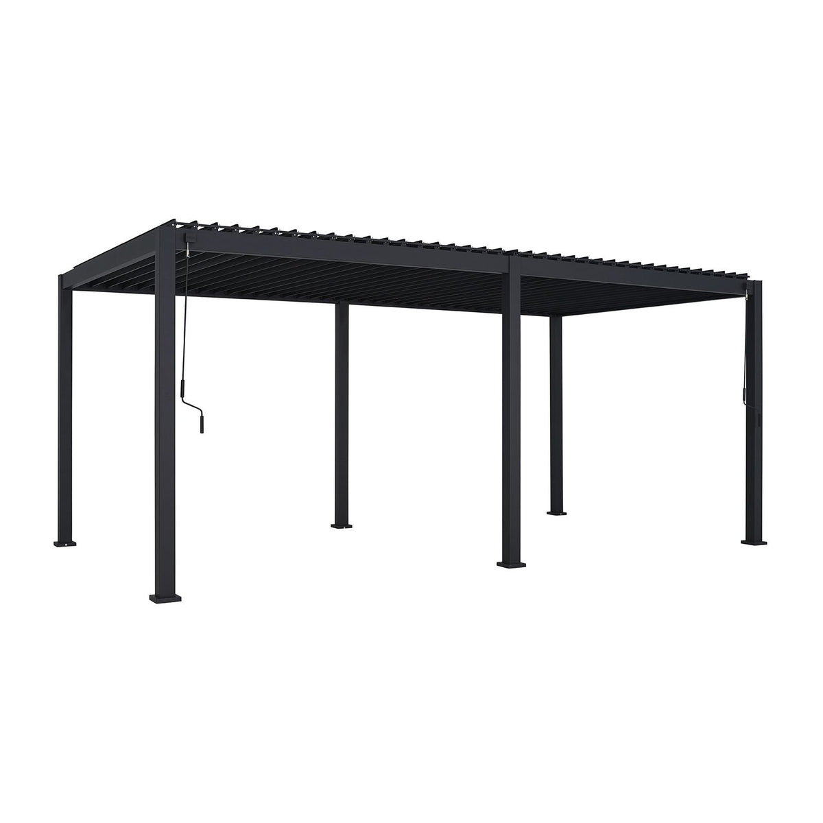 NOVA TITAN Rectangular Aluminium Louvered Pergola 7.2m x 3.6m Grey