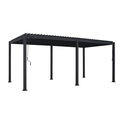 NOVA TITAN Rectangular Aluminium Louvered Pergola 7.2m x 3.6m Grey