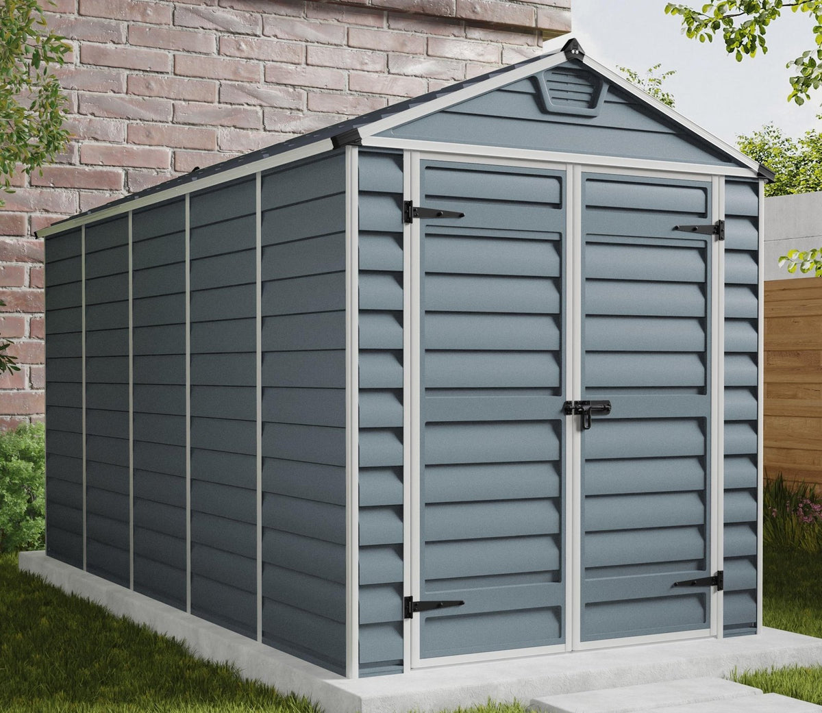Palram Canopia Skylight Apex Plastic Shed 1.9m x 3.8m Anthracite