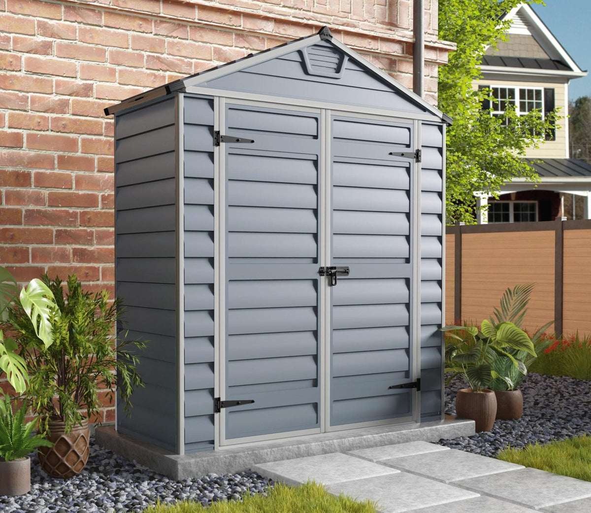 Palram Canopia Skylight Apex Plastic Shed 1.9m x 0.9m Anthracite