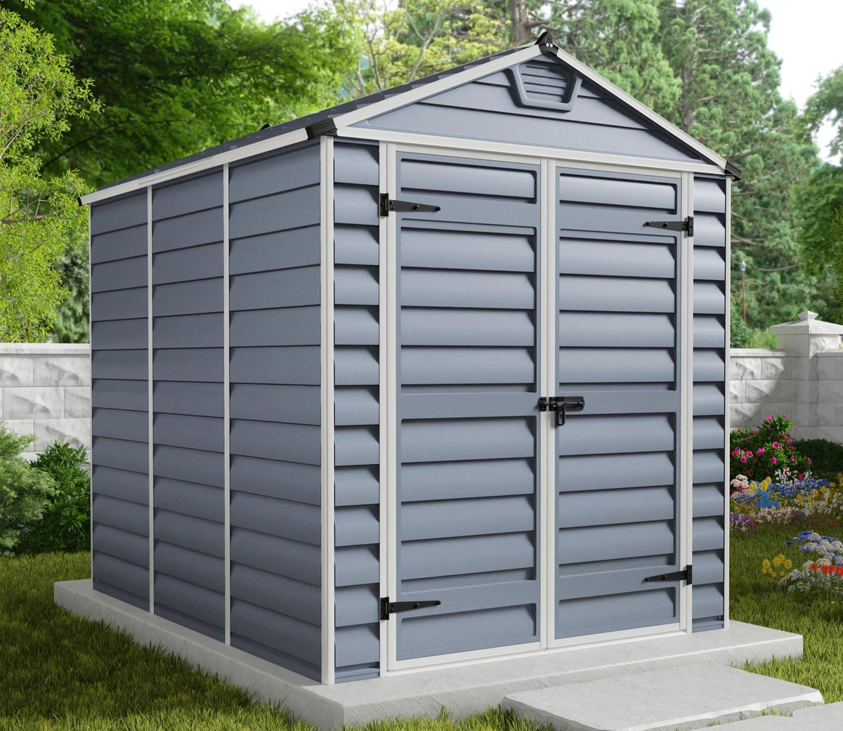 Palram Canopia Skylight Apex Plastic Shed 1.9m x 2.3m Anthracite