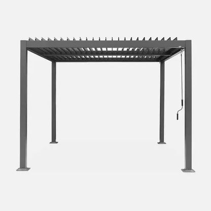 sweeek Palace 3m x 3m Square Aluminium Louvered Pergola Anthracite