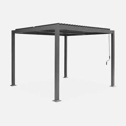 sweeek Palace 3m x 3m Square Aluminium Louvered Pergola Anthracite