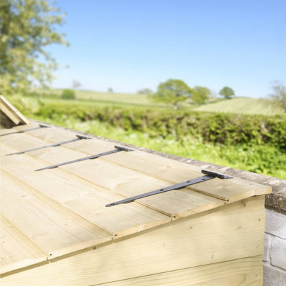 Rowlinson Premier Shiplap Quadruple Bin Store 2.9m x 0.8m Natural