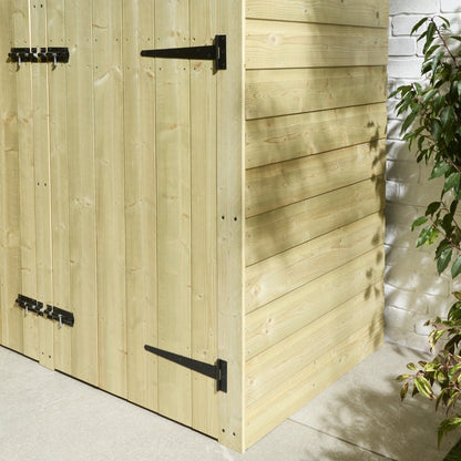 Rowlinson Premier Shiplap Quadruple Bin Store 2.9m x 0.8m Natural