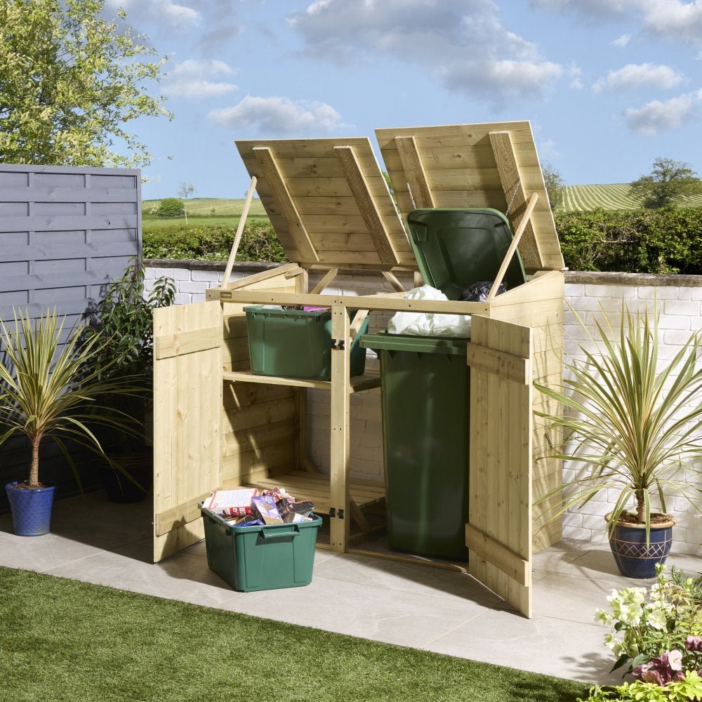 Rowlinson Premier Shiplap Single Bin And Box Store 1.5m x 0.8m Natural