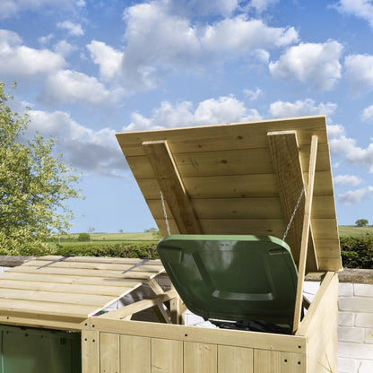 Rowlinson Premier Shiplap Single Bin And Box Store 1.5m x 0.8m Natural