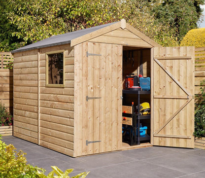 Rowlinson Shiplap Apex Wooden Shed 1.9m x 2.4m