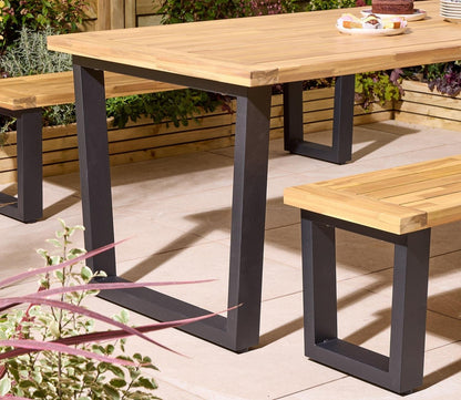Rowlinson Stockholm 6 Seat Wooden Dining Set STOSET6