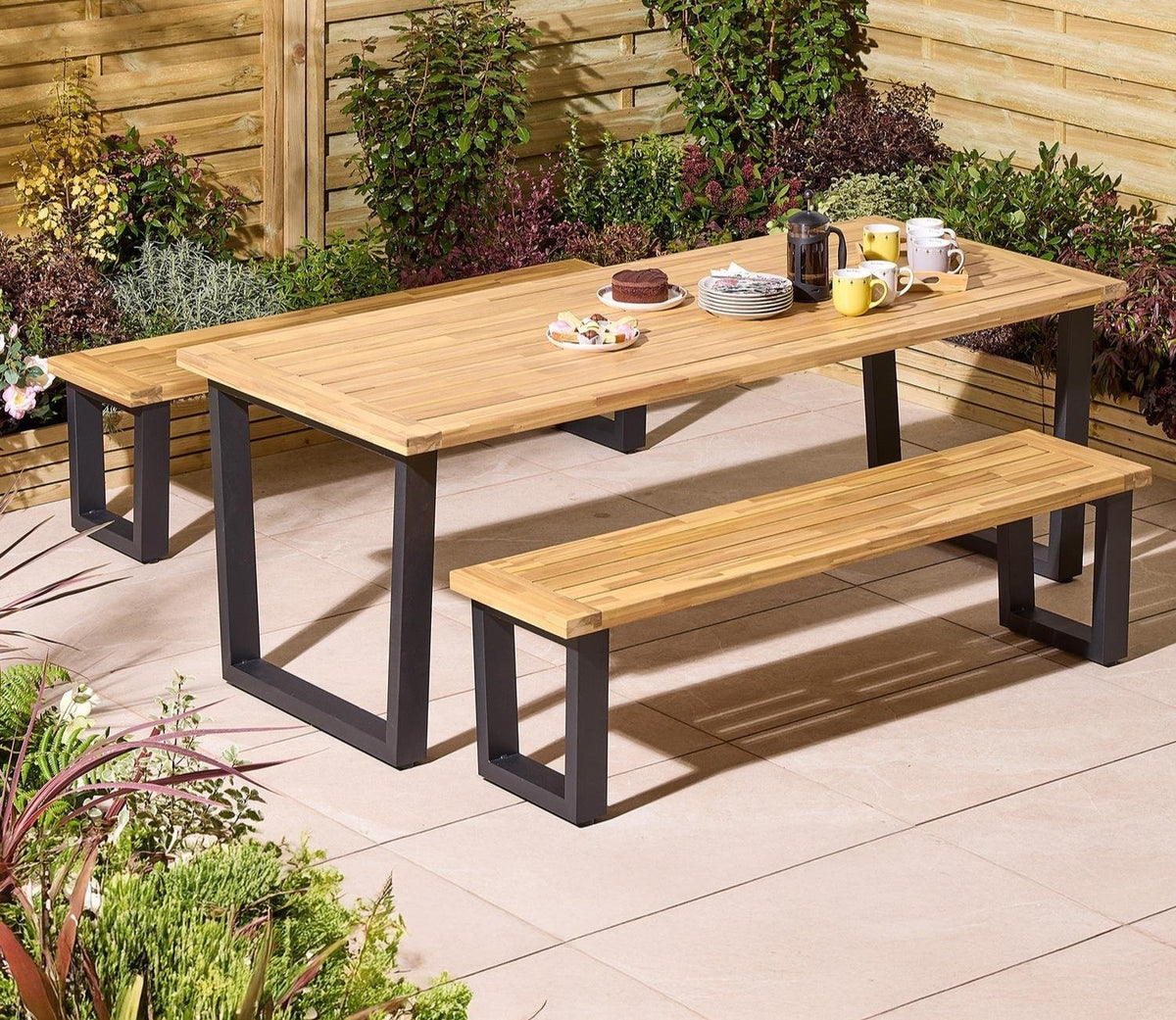 Rowlinson Stockholm 6 Seat Wooden Dining Set STOSET6