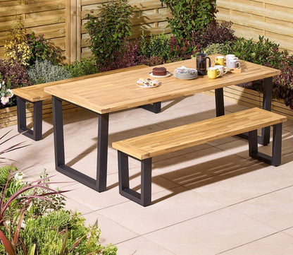 Rowlinson Stockholm 6 Seat Wooden Dining Set STOSET6