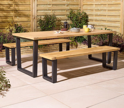 Rowlinson Stockholm 6 Seat Wooden Dining Set STOSET6