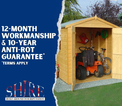 Shire Overlap Wooden Shed 1.2m x 0.9m