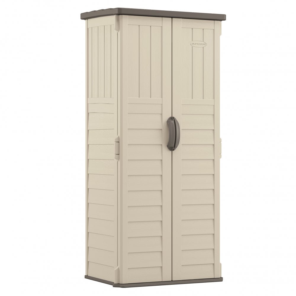 Suncast Mannington Resin Storage Cabinet 0.8m x 0.7m Vanilla