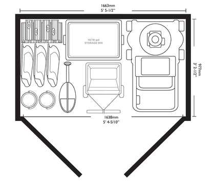 Suncast Moda Stow-Away Storage Shed 1.8m x 1.1m