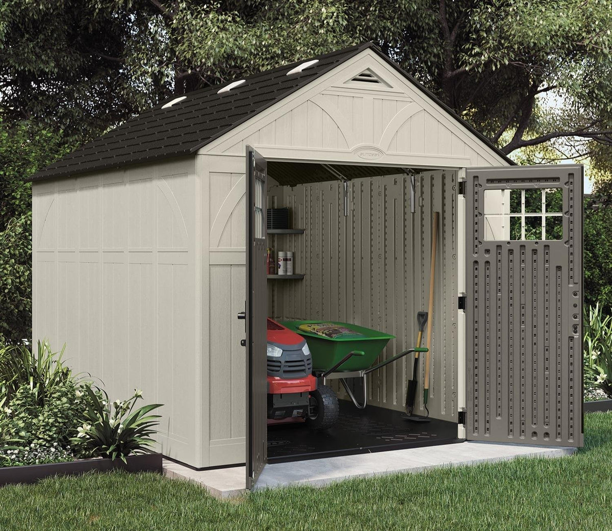 Suncast Tremont Plastic Shed 2.6m x 3.1m Vanilla