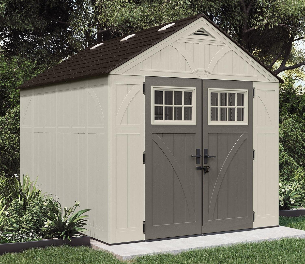 Suncast Tremont Plastic Shed 2.6m x 3.1m Vanilla