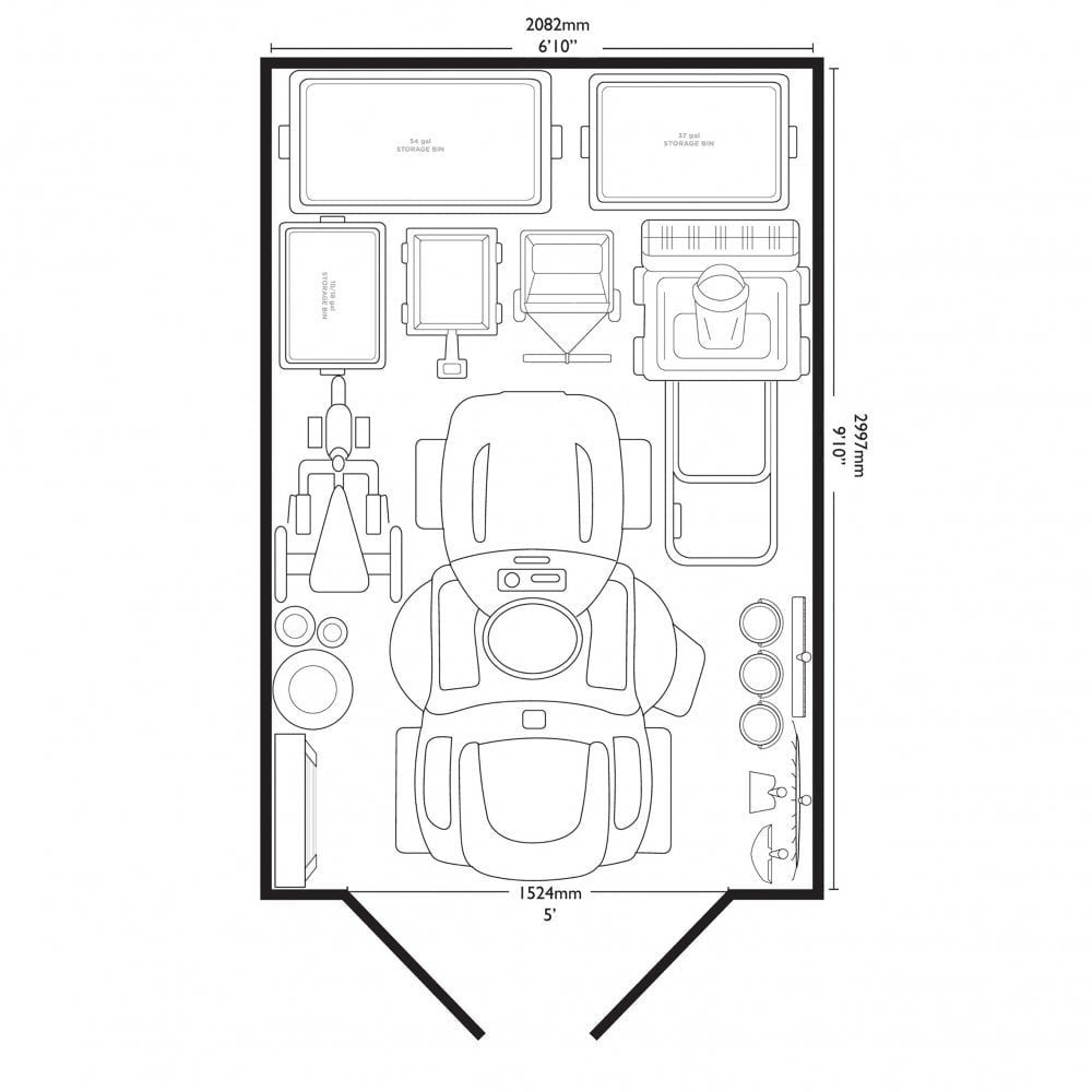 Suncast Vista Plastic Shed 2.1m x 3.0m