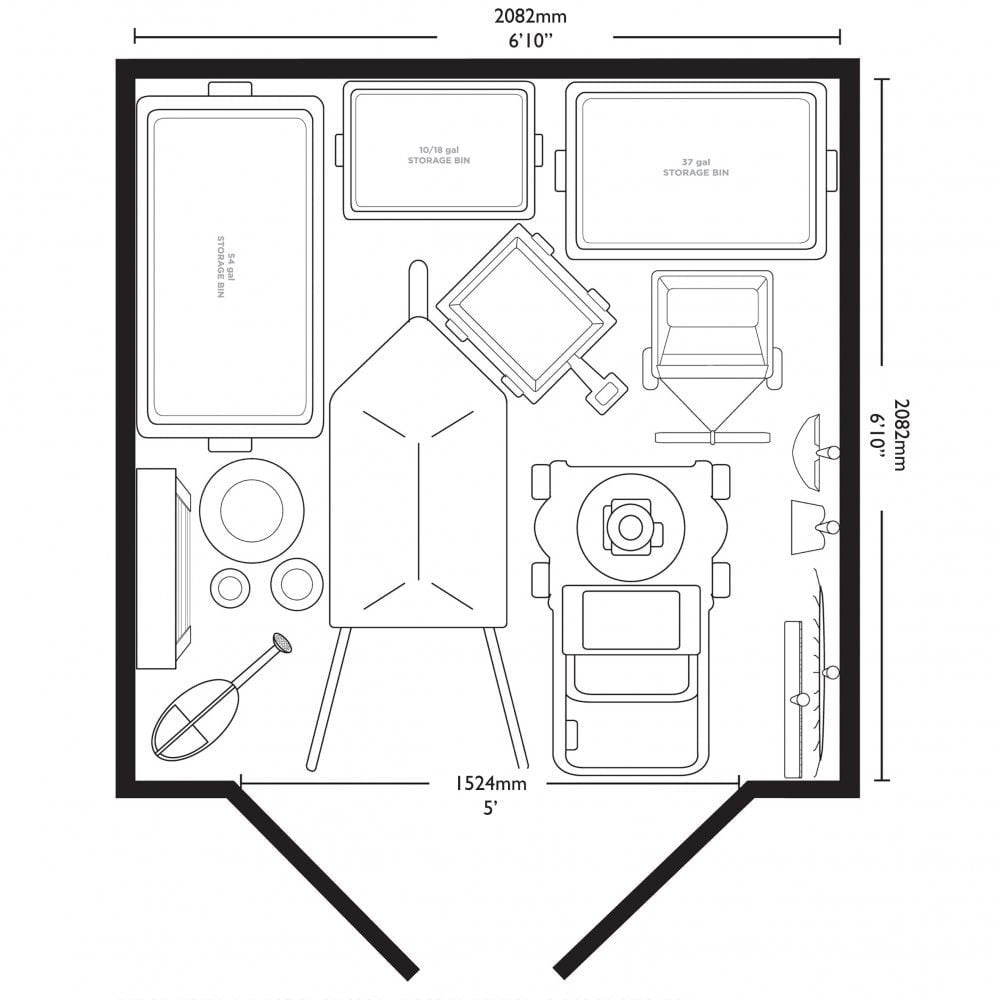 Suncast Vista Plastic Shed 2.1m x 2.1m