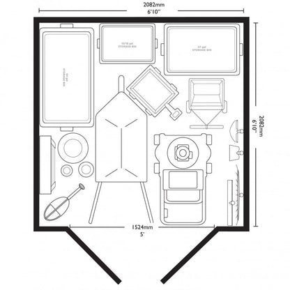 Suncast Vista Plastic Shed 2.1m x 2.1m