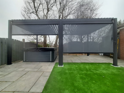 NOVA TITAN Rectangular Aluminium Louvered Pergola 6m x 3m Grey